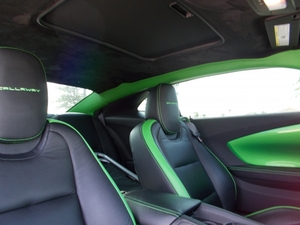 Green Door Inserts and Stiching on Seats
